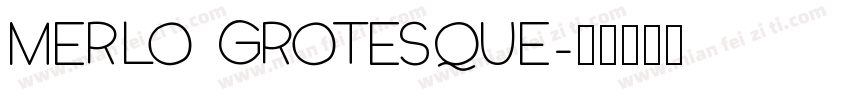 Merlo grotesque字体转换